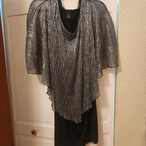 Elegant Black and Silver Women's Dress